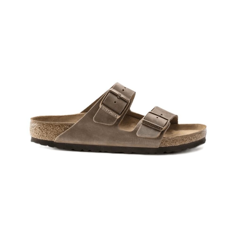 Birkenstock Unisex Arizona Oiled Leather Tabacco Brown Sandal Hard Footbed - W